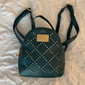 Teal Bebe Rhinestone Mini Backpack